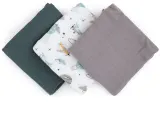 Petite&Mars Moussy - Многоразовые подгузники Petite Mars Moussy экологичные, 3 шт Grey Planes 68 x 68 cm, 3 шт — фото 4