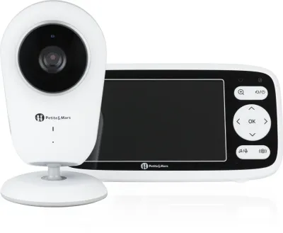 Petite&Mars NANO 4.0 - Видеоняня Petite Mars NANO 4.0 с дисплеем HD, дальность 300 м, 1 шт