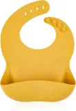Petite&Mars Take&Match 6m+ - Слюнявчик Petite Mars Take Match 6m+ силиконовый, с регулируемым креплением, жёлтый Intense Ochre, 1 шт — фото 1
