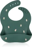 Petite&Mars Take&Match 6m+ - Слюнявчик Petite Mars Take Match 6m+ силиконовый, с регулируемым креплением, зелёный Green Dinos, 1 шт — фото 1