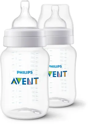 Бутылочка для кормления Philips Avent Anti-colic SCY103/02, антиколиковая, 2×260 мл 1 m+