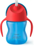 Кружка с трубочкой Philips Avent Bendy Straw SCF796/01, с 9 месяцев, непроливающаяся, 200 мл Blue — фото 1