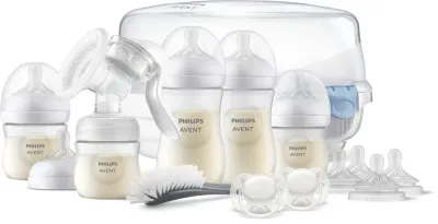 Стартовый набор для кормления Philips Avent Breastfeeding Set SCD430/50, с молокоотсосом и стерилизатором