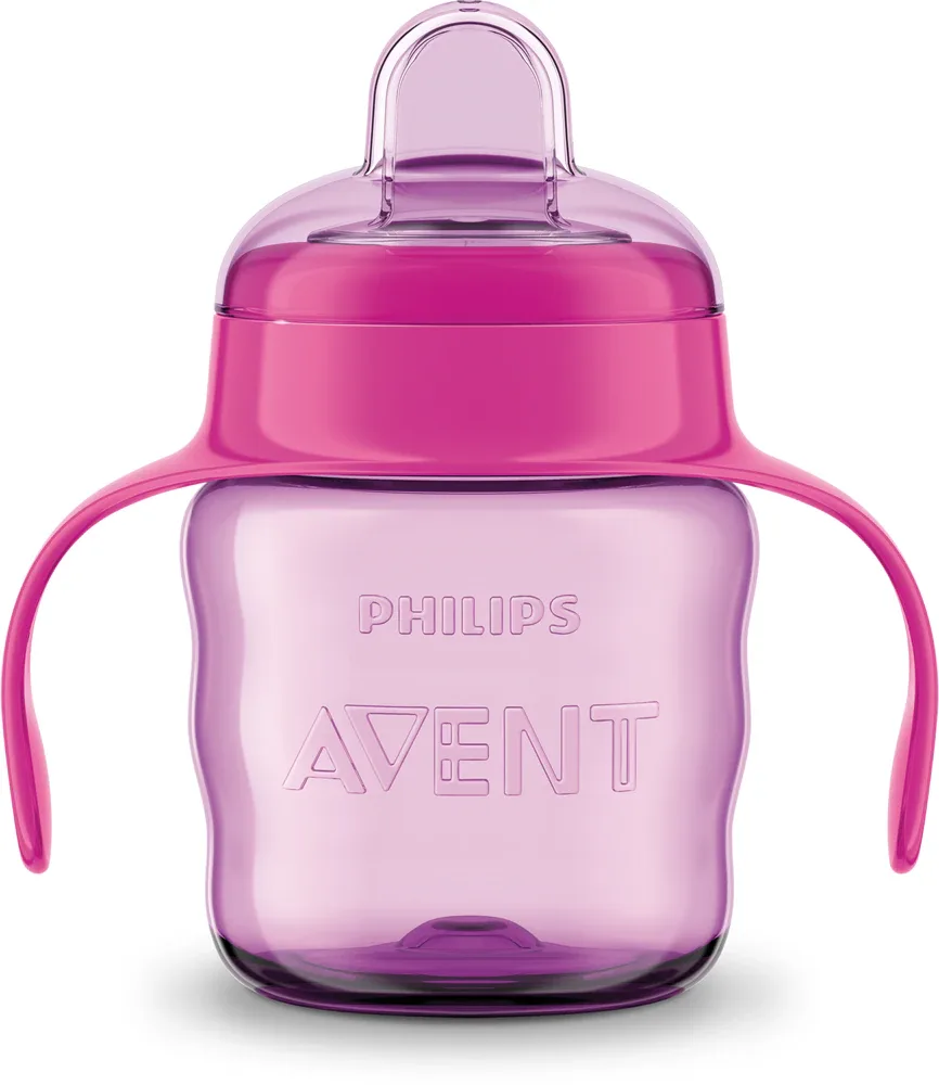 Бутылочка-поильник с ручками Philips Avent Classic SCF551/03, с 6 месяцев, 200 мл Pink