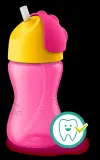 Кружка с трубочкой Philips Avent Bendy Straw SCF798/02, с 12 месяцев, непроливающаяся, 300 мл Pink — фото 3