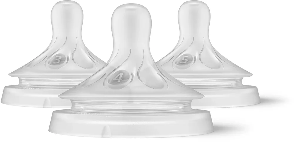 Соска для бутылочки Philips Avent Natural Response SCY960/03, силиконовая, 3 шт 3-6 m; 2x 6 m+