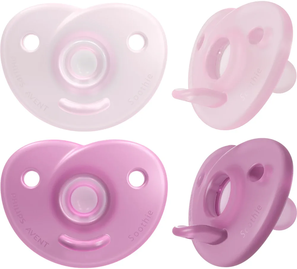 Пустышка Philips Avent Soothie SCF099/27 розовая, силиконовая, 0-6 мес., 2 шт Girl