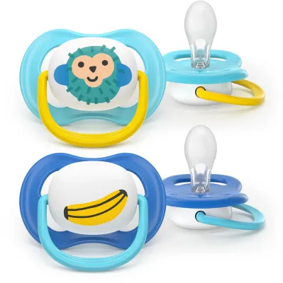 Пустышка Philips Avent Ultra Air SCF080/26 6-18 m, 6–18 месяцев, светится в темноте, 2 шт Boy
