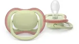 Пустышка Philips Avent Ultra Air SCF087/18 6-18m, 6–18 месяцев, светится в темноте, 2 шт Neutral — фото 2