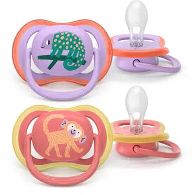 Пустышка Philips Avent Ultra Air SCF349/47 18+m, старше 18 месяцев, 2 шт Girl