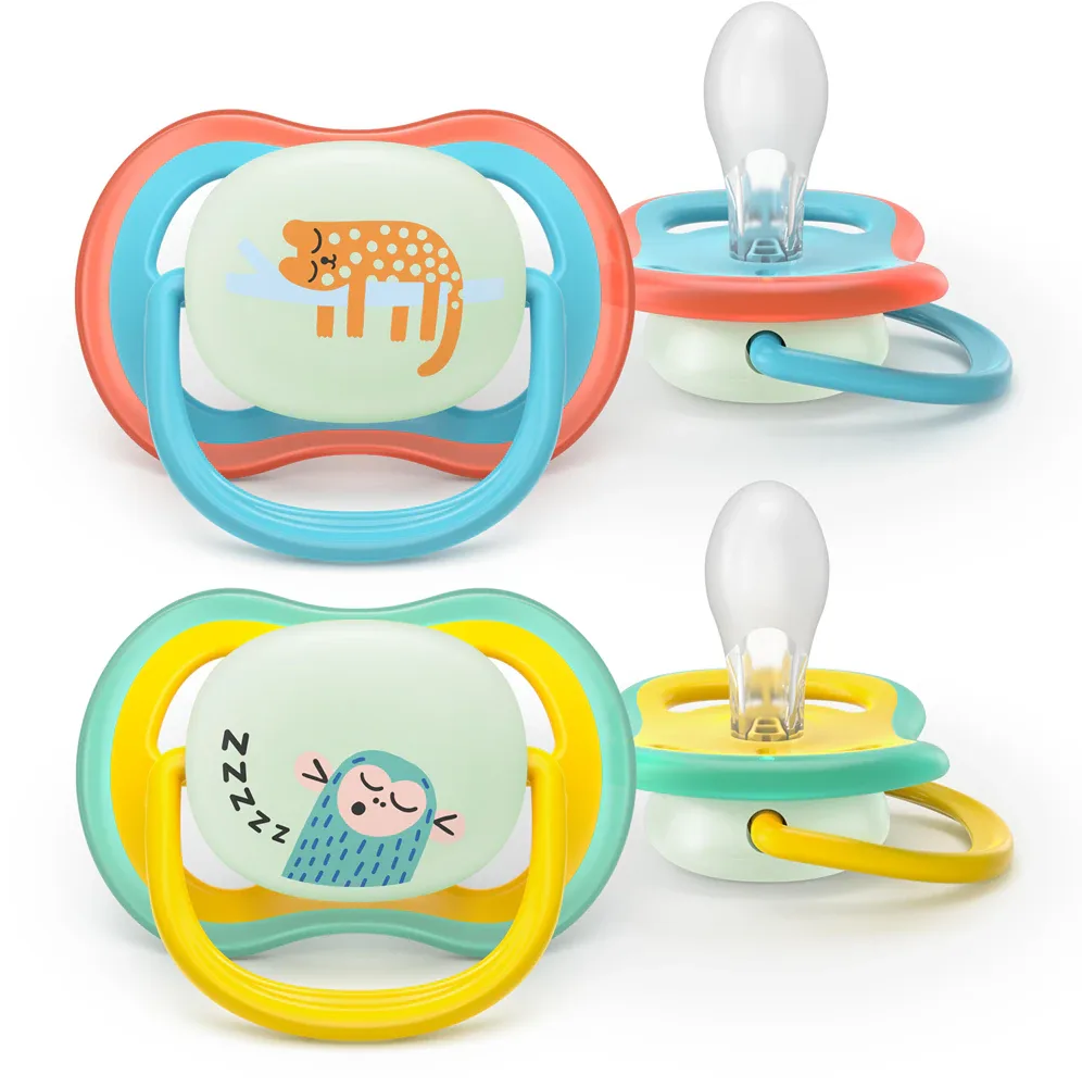 Пустышка Philips Avent Ultra Air Day Night SCF376/32 18+m, старше 18 месяцев, светится в темноте, 2 шт Boy