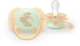 Пустышка Philips Avent Ultrasoft Night SCF094/02 ортодонтическая, светящаяся в темноте, 0-6 мес., 2 шт Neutral — фото 2