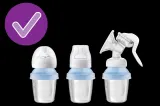 Контейнеры для хранения грудного молока Philips Avent VIA SCF618/10, с насадками для кормления, 10×180 мл — фото 8