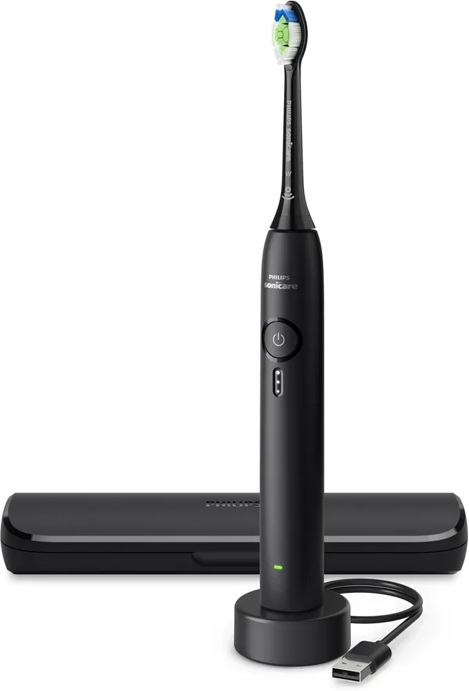 Звуковая зубная щётка Philips Sonicare 3100 HX4033/32 с дорожным чехлом, 1 шт Black