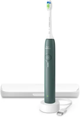 Звуковая электрическая зубная щётка Philips Sonicare 3100 HX4033/26 с таймером, с долгим временем работы, 1 шт Green