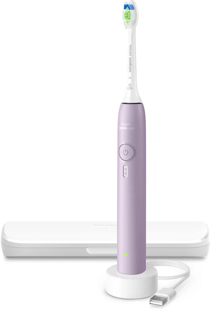 Звуковая электрическая зубная щётка Philips Sonicare 3100 HX4033/27 с таймером, для чувствительных зубов, 1 шт Lila