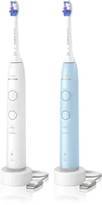Набор звуковых электрических зубных щёток Philips Sonicare 6100 с несколькими режимами, датчиком давления, 2 шт