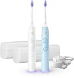 Набор звуковых электрических зубных щёток Philips Sonicare 6100 с дорожным футляром, датчиком давления, 2 шт — фото 1