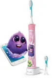 Детская электрическая щётка Philips Sonicare For Kids HX6352/42 соническая, с приложением, 1 шт Pink — фото 2