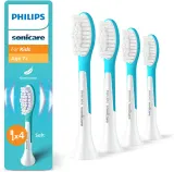 Сменные насадки для детской зубной щётки Philips Sonicare For Kids 7+ Standard HX6044/90 белые, для детей от 7 лет, 4 шт — фото 1