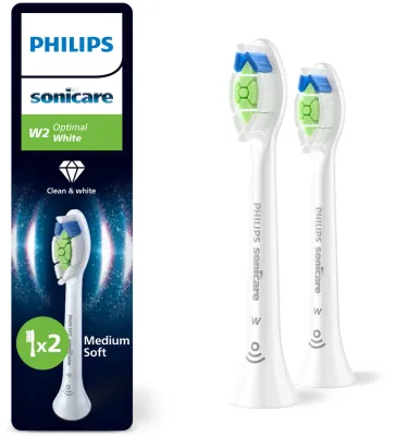 Сменные насадки для зубной щётки Philips Sonicare Optimal White HX6062/87 белые, 2 шт