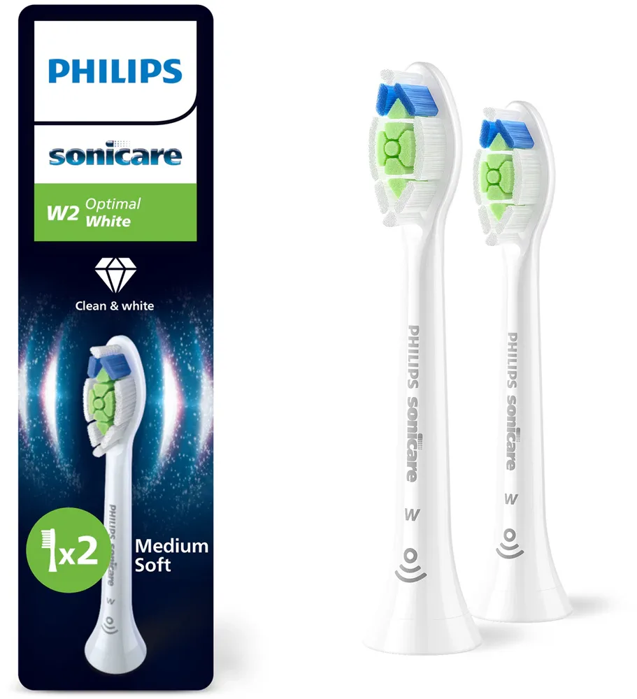 Сменные насадки для зубной щётки Philips Sonicare Optimal White HX6062/87 белые, 2 шт