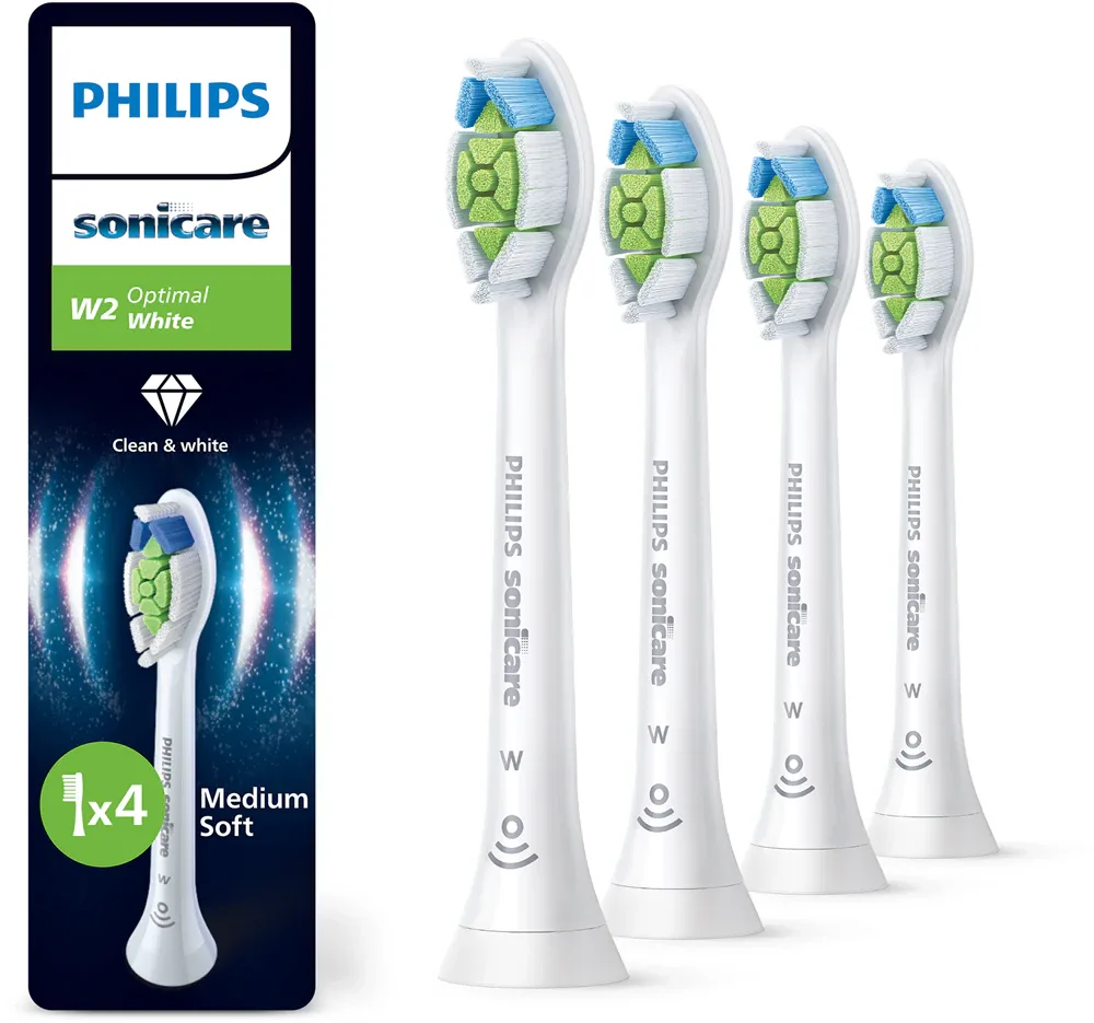 Сменные насадки для зубной щётки Philips Sonicare Optimal White HX6064/87 белые, 4 шт