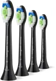 Сменные насадки для зубной щётки Philips Sonicare Optimal White HX6064/88 чёрные, 4 шт — фото 2