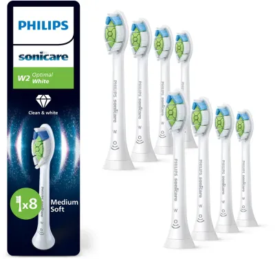 Сменные насадки для зубной щётки Philips Sonicare Optimal White HX6068/87 белые, 8 шт