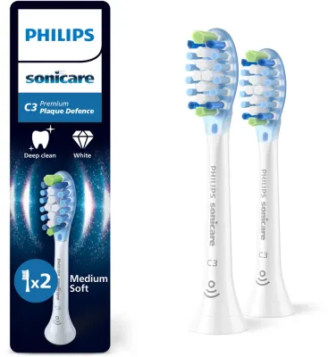 Сменные насадки для зубной щётки Philips Sonicare Premium Plaque Defense HX9042/87 белые, 2 шт