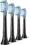 Сменные насадки для зубной щётки Philips Sonicare Premium Plaque Defense HX9044/88 чёрные, 4 шт — фото 2