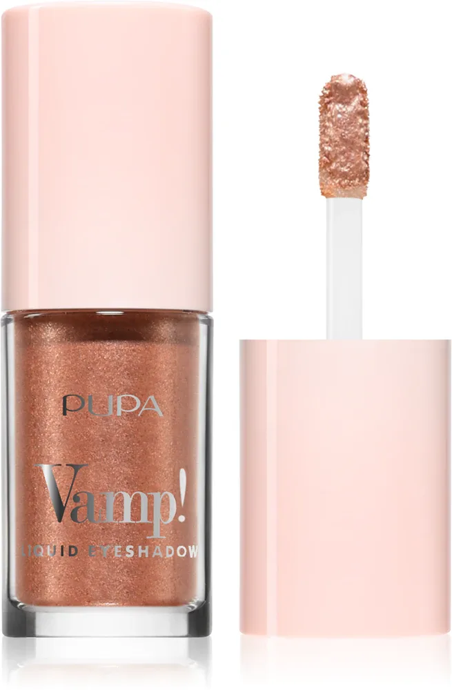 Жидкие тени для век PUPA Milano Vamp! Liquid Eyeshadow с интенсивной пигментацией, для дня и вечера, 4 мл, оттенок Sparkling Wine