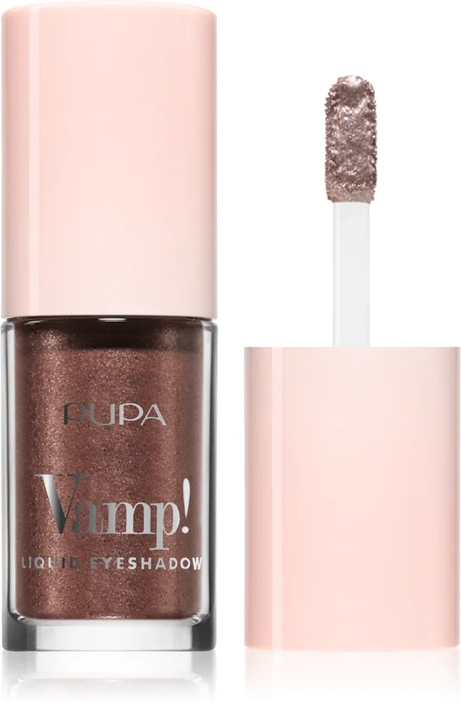 Жидкие тени для век PUPA Milano Vamp! Liquid Eyeshadow с интенсивной пигментацией, для дня и вечера, 4 мл, оттенок Greige