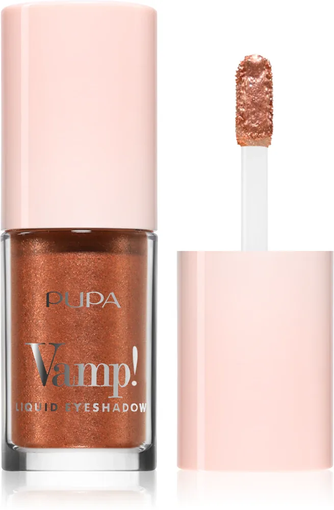 Жидкие тени для век PUPA Milano Vamp! Liquid Eyeshadow с интенсивной пигментацией, для дня и вечера, 4 мл, оттенок 006 Bronze