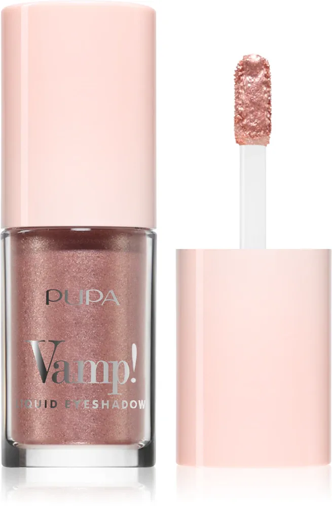 Жидкие тени для век PUPA Milano Vamp! Liquid Eyeshadow с интенсивной пигментацией, для дня и вечера, 4 мл, оттенок Golden Rose