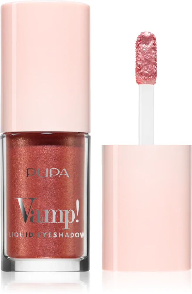 Жидкие тени для век PUPA Milano Vamp! Liquid Eyeshadow с интенсивной пигментацией, для дня и вечера, 4 мл, оттенок Rose