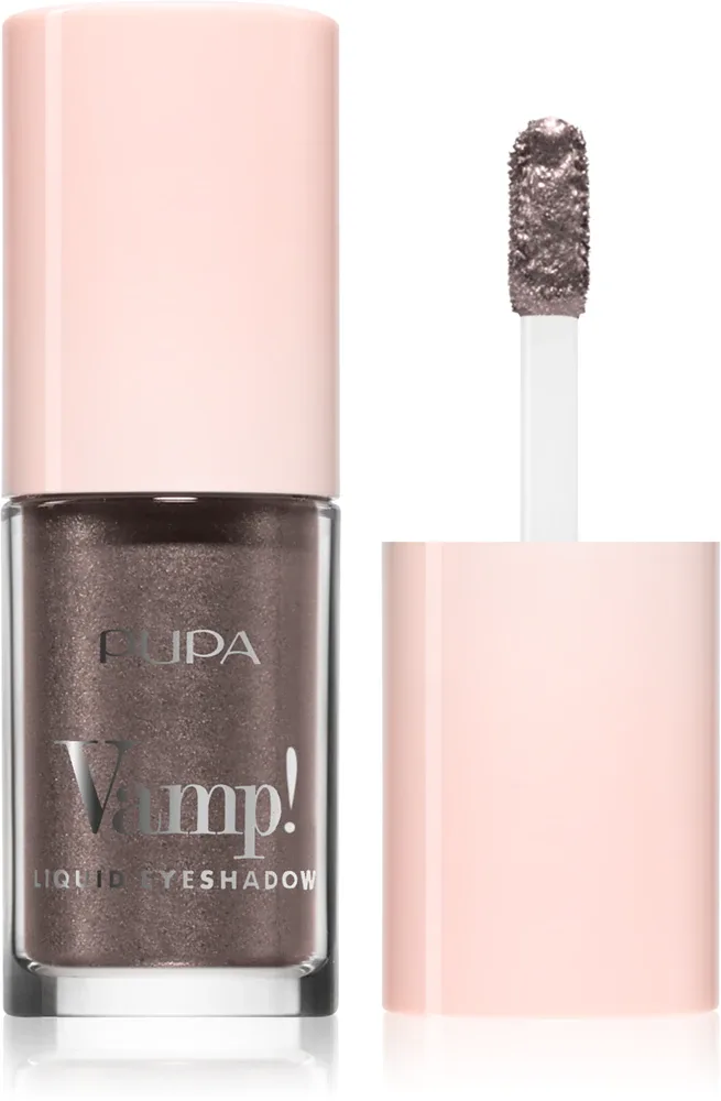 Жидкие тени для век PUPA Milano Vamp! Liquid Eyeshadow с интенсивной пигментацией, для дня и вечера, 4 мл, оттенок Smokey Lilac