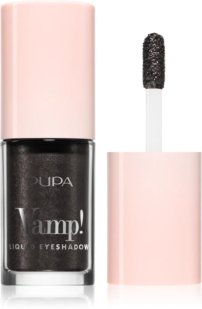 Жидкие тени для век PUPA Milano Vamp! Liquid Eyeshadow с интенсивной пигментацией, для дня и вечера, 4 мл, оттенок Anthracite