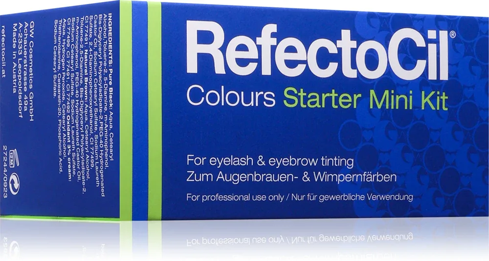 Набор для окрашивания бровей и ресниц RefectoCil Colours Starter Mini Kit стартовый, с кисточками и мисочками, 1 шт