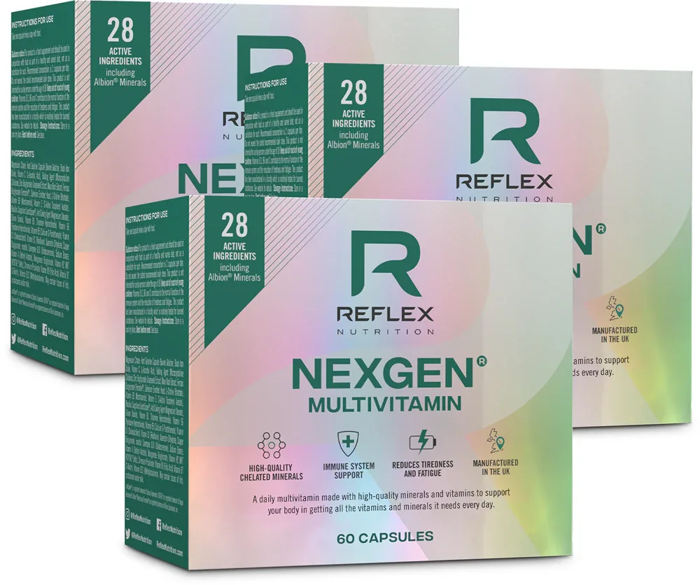 Мультивитамины для спортсменов Reflex Nutrition Nexgen Multivitamin с витамином K2-MK7, 60 капсул