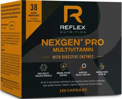 Мультивитамины Reflex Nutrition Nexgen Multivitamin PRO with Digestive Enzymes с пищеварительными ферментами и пробиотиками, 105 г