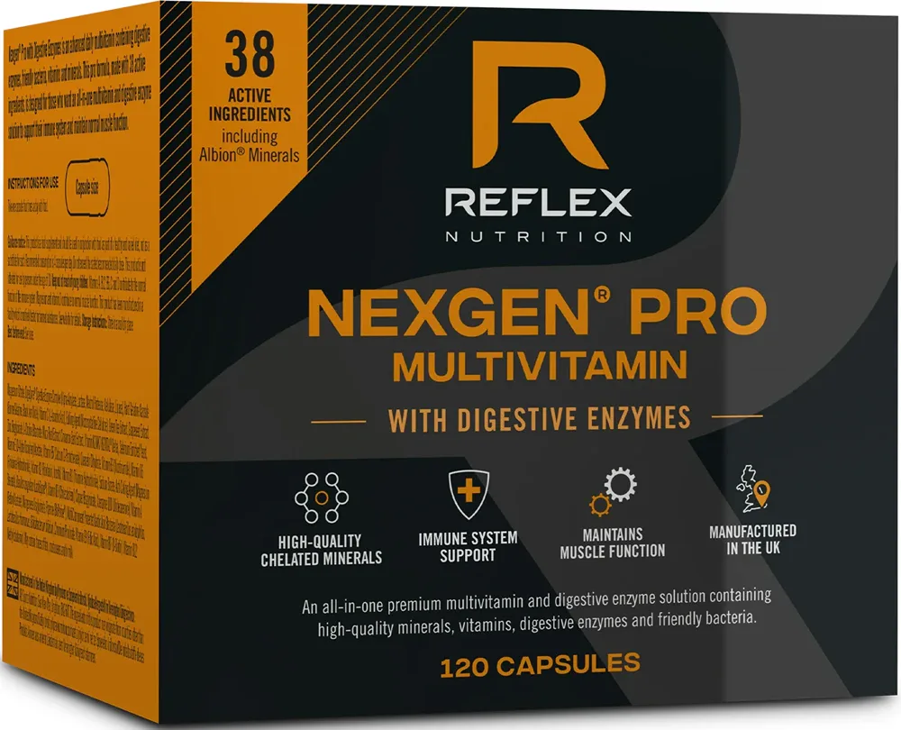 Мультивитамины Reflex Nutrition Nexgen Multivitamin PRO with Digestive Enzymes с пищеварительными ферментами и пробиотиками, 105 г