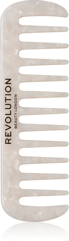Расчёска с редкими зубьями Revolution Haircare Natural Curl Wide Tooth Comb для кудрявых волос, 1 шт, оттенок White