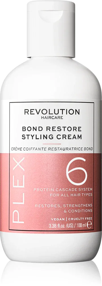Несмываемый уход Revolution Haircare Plex No.6 Bond Restore Styling Cream для питания и увлажнения, 100 мл