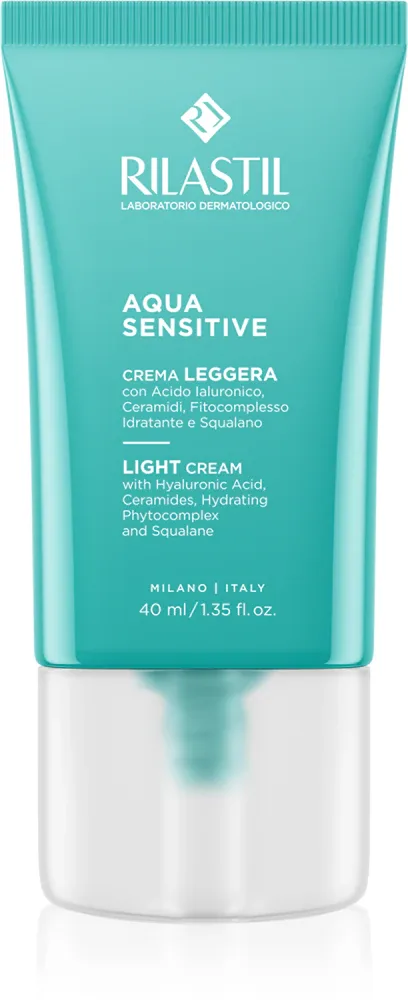 Крем для лица Rilastil Aqua Sensitive с гиалуроновой кислотой, с эффектом сияния, 40 мл