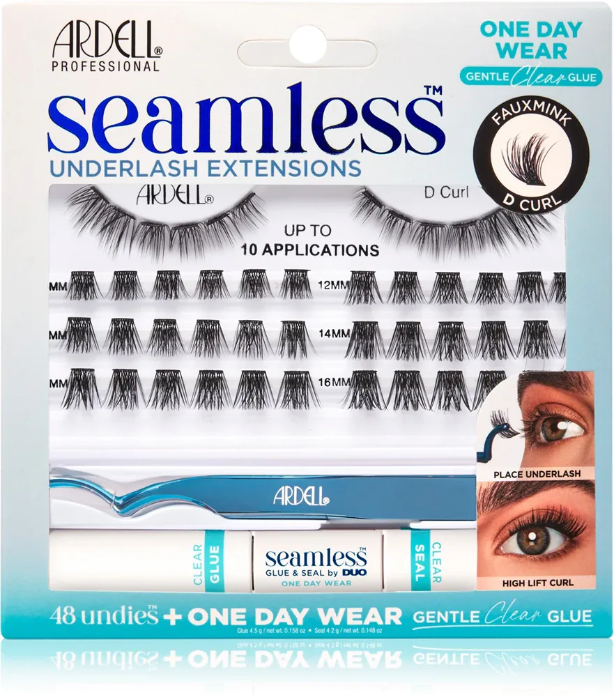 Набор накладных ресниц Ardell Seamless Underlash Extensions Kit с клеем и аппликатором, 3 шт