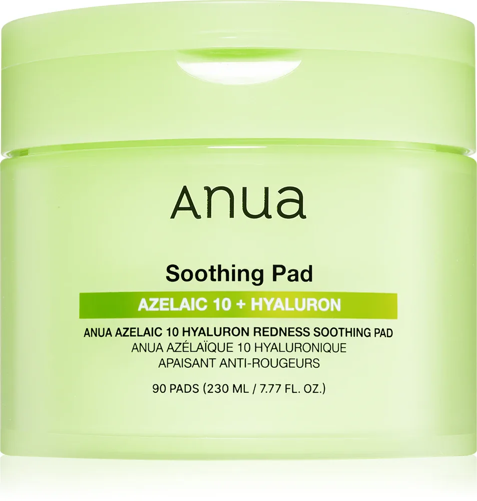 Диски для лица Anua Azelaic Acid 10 Hyaluron Redness Soothing Pad успокаивающие, с азелаиновой кислотой, 90 шт