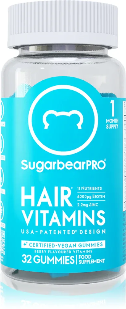 SugarbearPRO® Hair Vitamins - Витамины для волос SugarbearPRO Hair Vitamins жевательные, биологически активная добавка, 138 г