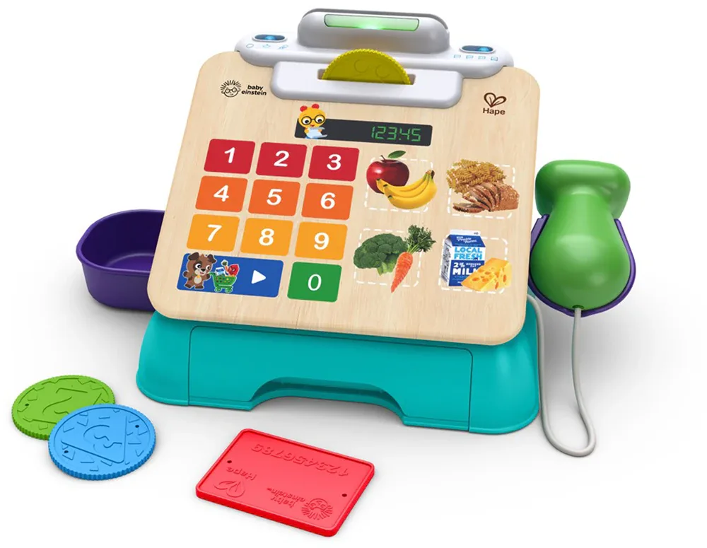 Игрушка деревянная Baby Einstein Hape Magic Touch Cash Register интерактивная касса, 1 шт 9 m+