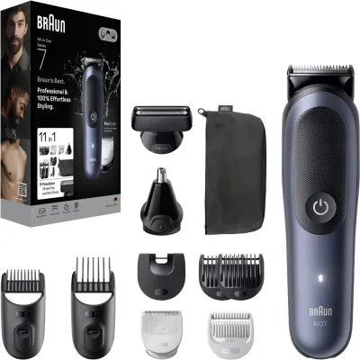 Триммер многофункциональный Braun All-In-One Series 7 AIO7540 11 в 1, водостойкий, 1 шт
